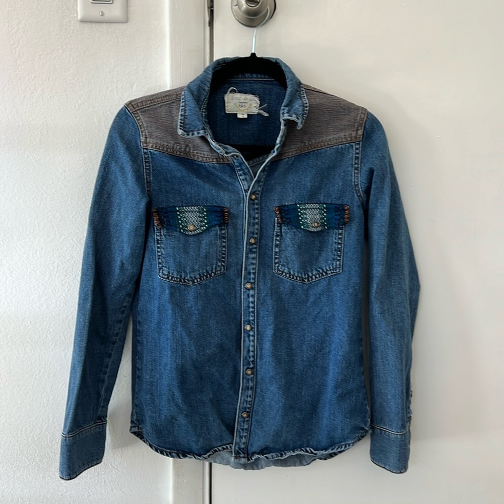 Denim button up